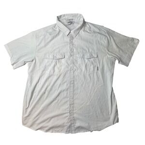 Columbia Shirt Mens XXL White Short Sleeve Regular Fit XM2816 Outdoor Utility